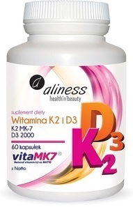 MEDICALINE ALINESS WITAMINA K2 I D3 SUPLEMENT DIETY 60 KAPSUŁEK VITA MK7