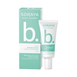 SORAYA BEAUTY ALPHABET B KREM NORMALIZUJĄCY + SERUM WITAMINOWE 2w1 B3 + DROŻDŻE